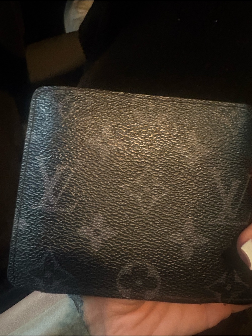 Louis Vuitton Black Monogram Canvas Bi-Fold Wallet